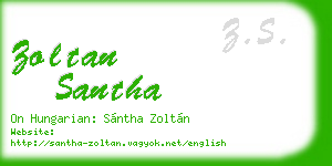 zoltan santha business card