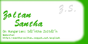 zoltan santha business card